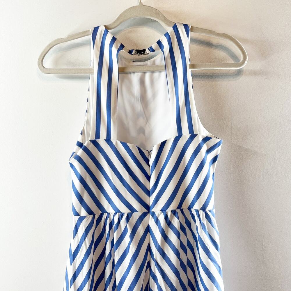 Tuckernuck Striped High Neck Sleeveless Portofino Midi Dress Blue White 4 - Picture 5 of 6